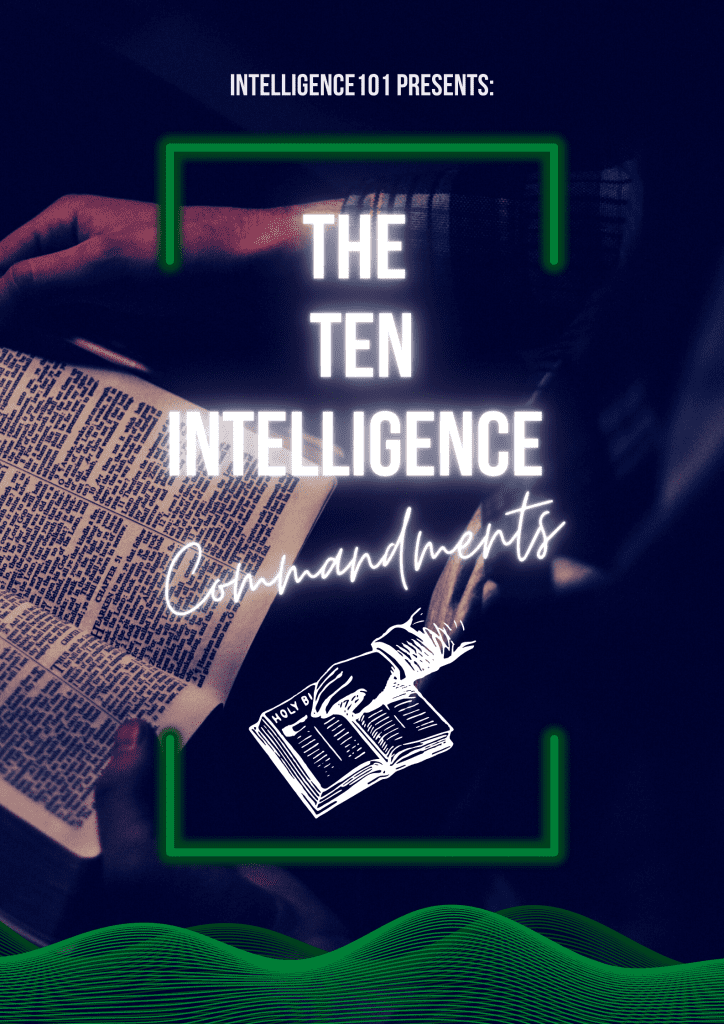 The 10 Intelligence Analyst Commandments